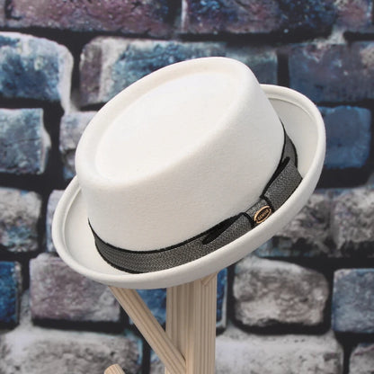 Monaco Blanc Wool Pork Pie Hat – Luxury European Collection