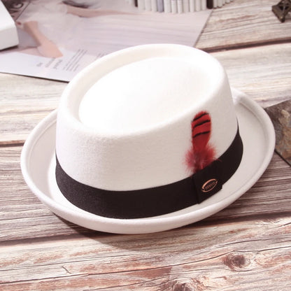 Verona Noir Wool Pork Pie Hat – Premium European Collection