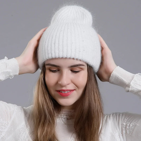 The Davos | Real Rabbit Fur Skullies Beanie | Urban Caps NZ
