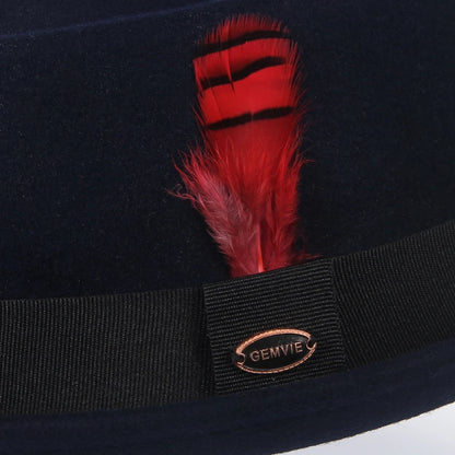 Verona Noir Wool Pork Pie Hat – Premium European Collection