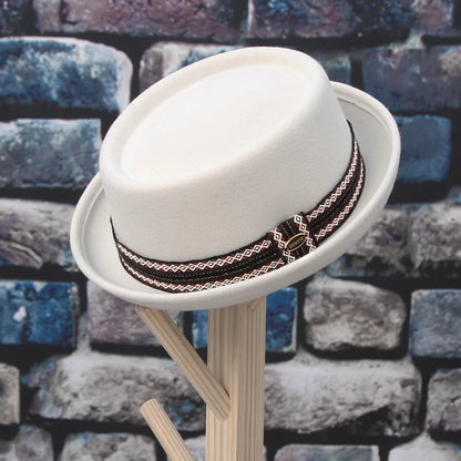 Monaco Blanc Wool Pork Pie Hat – Luxury European Collection