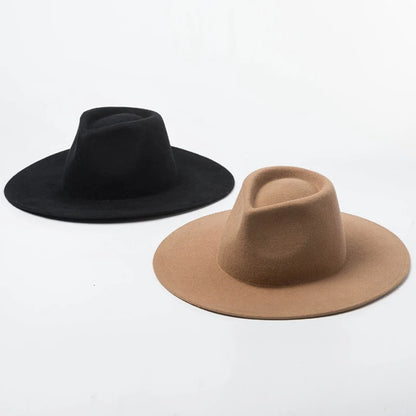 Siena Luxe Wide Brim Wool Fedora – Premium Australian Wool Collectio