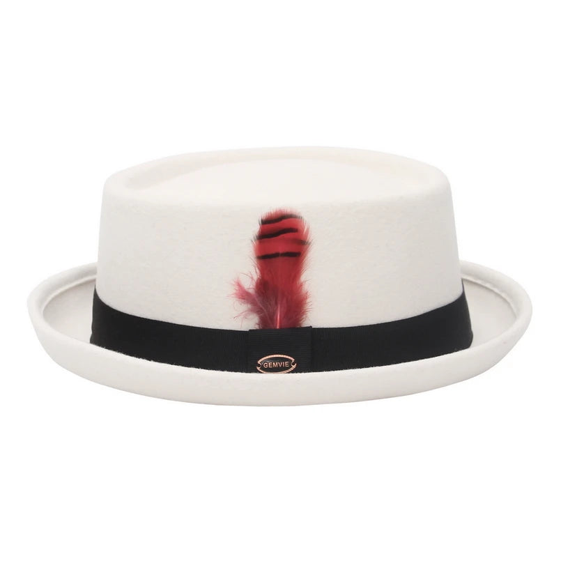 Verona Noir Wool Pork Pie Hat – Premium European Collection
