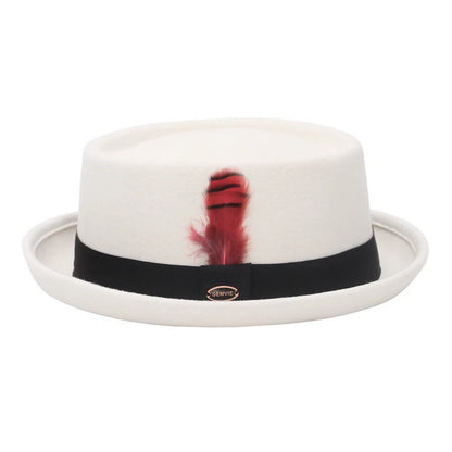 Verona Noir Wool Pork Pie Hat – Premium European Collection