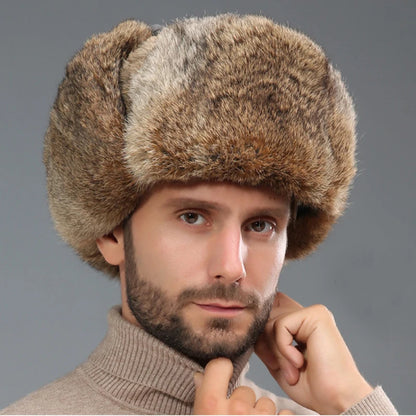 Tromso Real Rabbit Fur Trapper Hat
