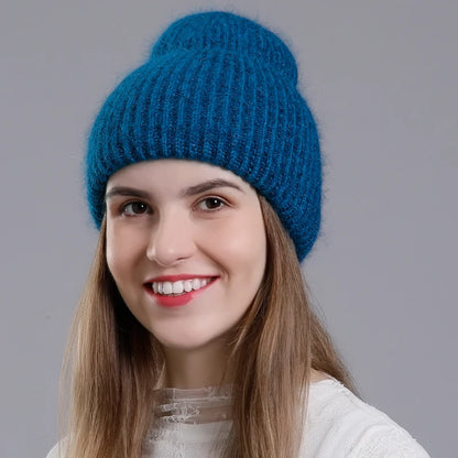 The Davos | Real Rabbit Fur Skullies Beanie | Urban Caps NZ