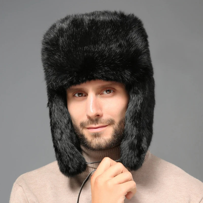Tromso Real Rabbit Fur Trapper Hat