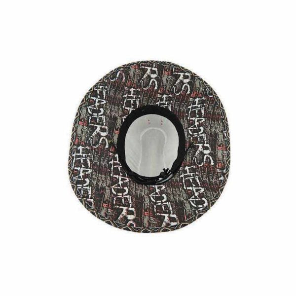 Leon – Wide Brim Deluxe Rush Straw Surf Hat with Cotton Lining and Chin Toggle