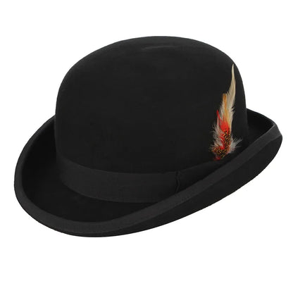 Mayfair Noir Wool Bowler Hat – Premium Heritage Collection