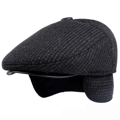 St Albans Earflap Flat Cap in S 56-57Cm