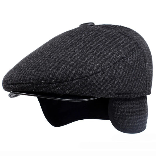 St Albans Earflap Flat Cap in S 56-57Cm