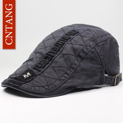 Designer Cotton Letter Buckle Ivy Cap | Retro Flat Cap | Urban Caps NZ