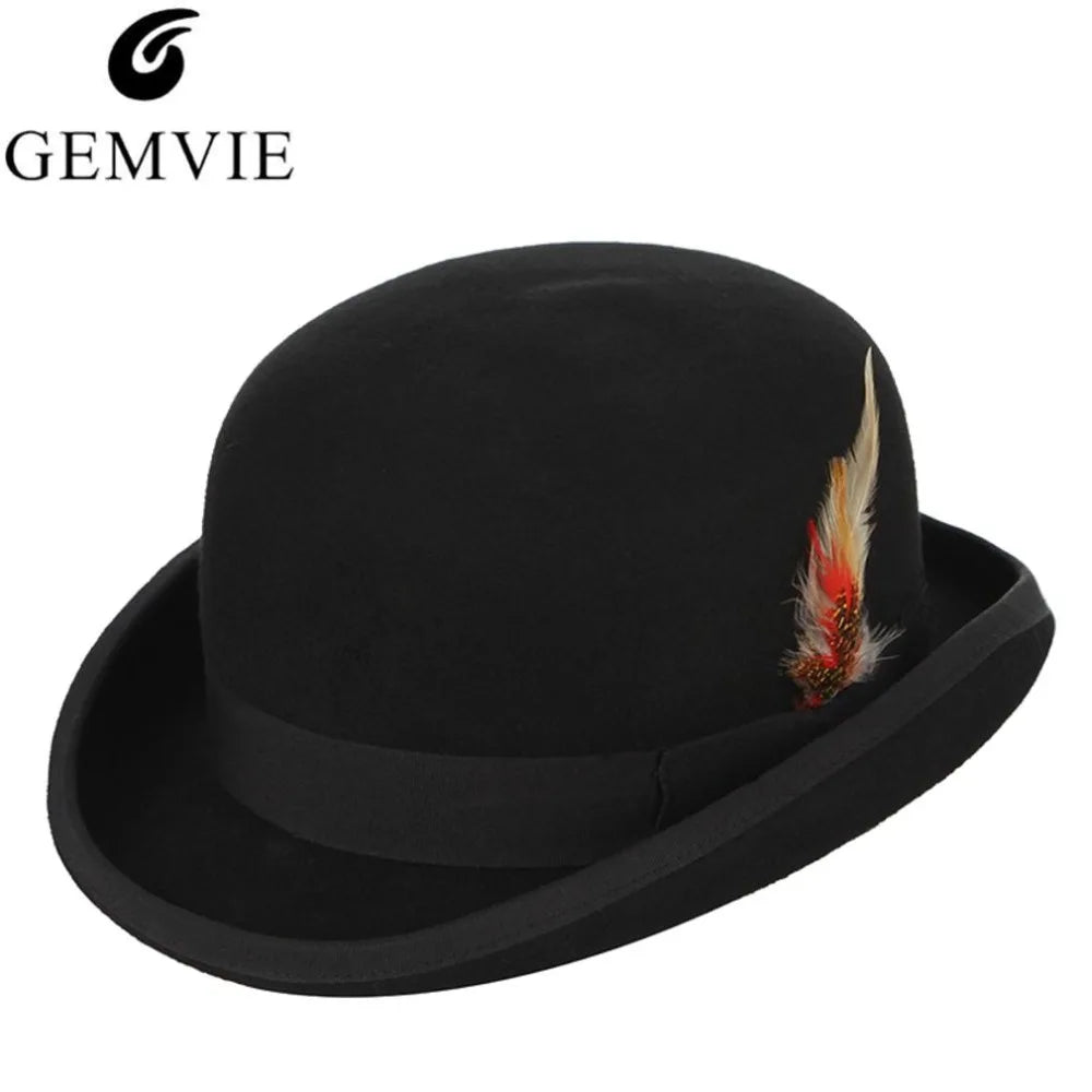 Mayfair Noir Wool Bowler Hat – Premium Heritage Collection