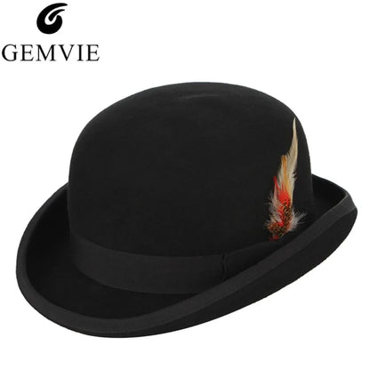 Mayfair Noir Wool Bowler Hat – Premium Heritage Collection