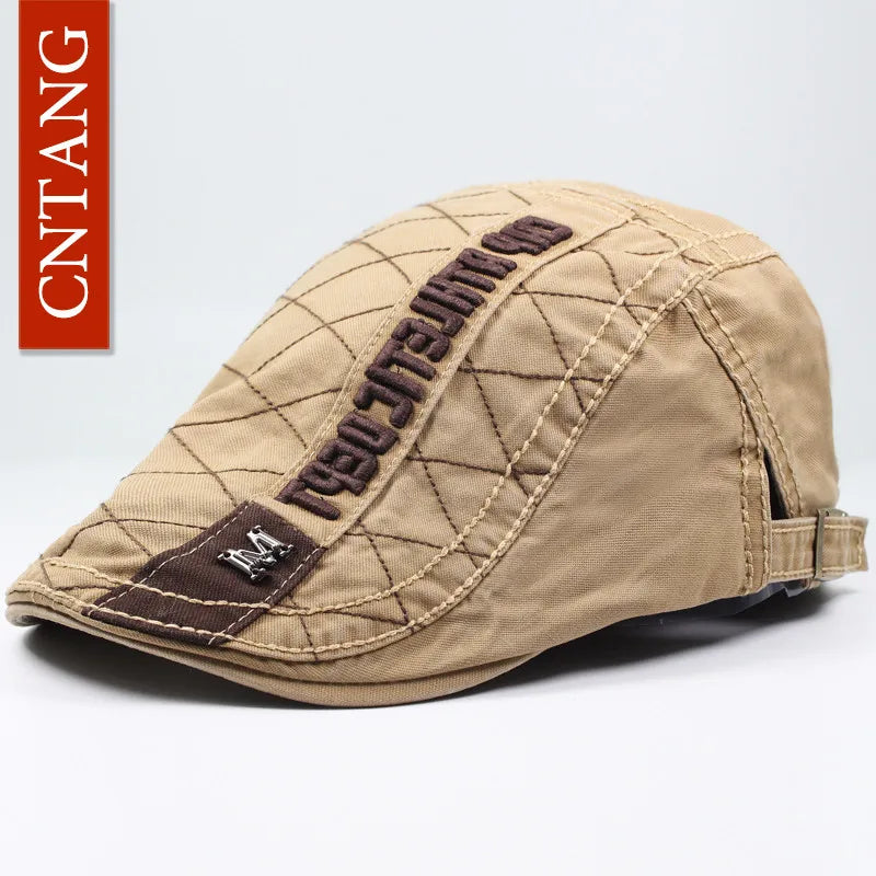 Designer Cotton Letter Buckle Ivy Cap | Retro Flat Cap | Urban Caps NZ