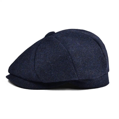 The Wee Argyll | Kids Woolen Tweed Herringbone Newsboy Cap | Urban Caps NZ