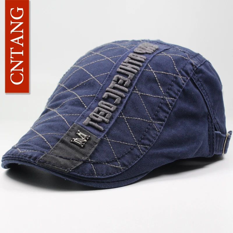 Designer Cotton Letter Buckle Ivy Cap | Retro Flat Cap | Urban Caps NZ