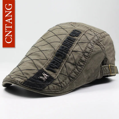 Designer Cotton Letter Buckle Ivy Cap | Retro Flat Cap | Urban Caps NZ