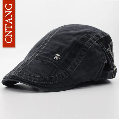 Cotton Button-Top Ivy Cap | Traditional Gentleman's Flat Cap | Urban Caps NZ