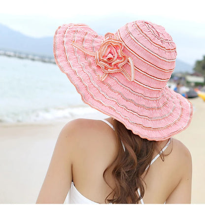 Busan Floral Packable Sun Hat