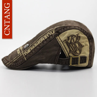 Cotton Button-Top Ivy Cap | Traditional Gentleman's Flat Cap | Urban Caps NZ