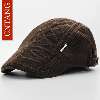 Cotton Button-Top Ivy Cap | Classic Country Flat Hat | Urban Caps NZ