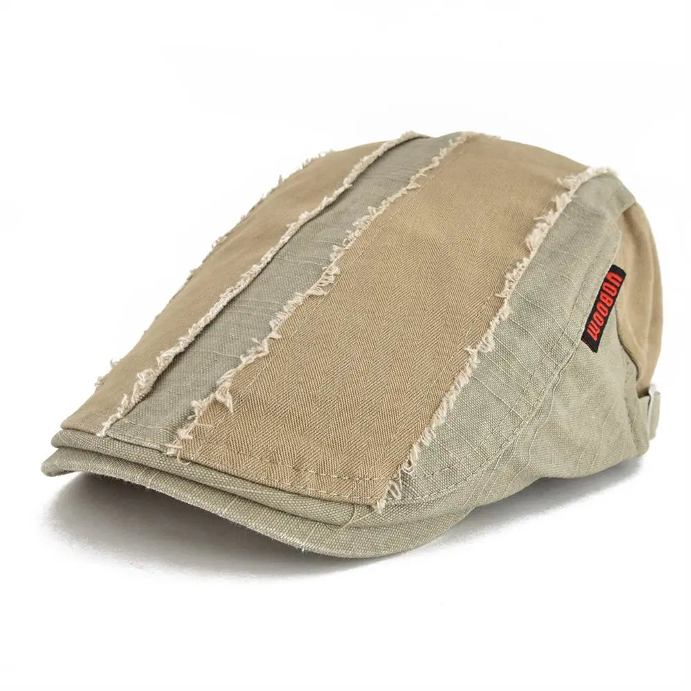 The Ashford | Men's Distressed Cotton Flat Cap | Urban Caps NZ