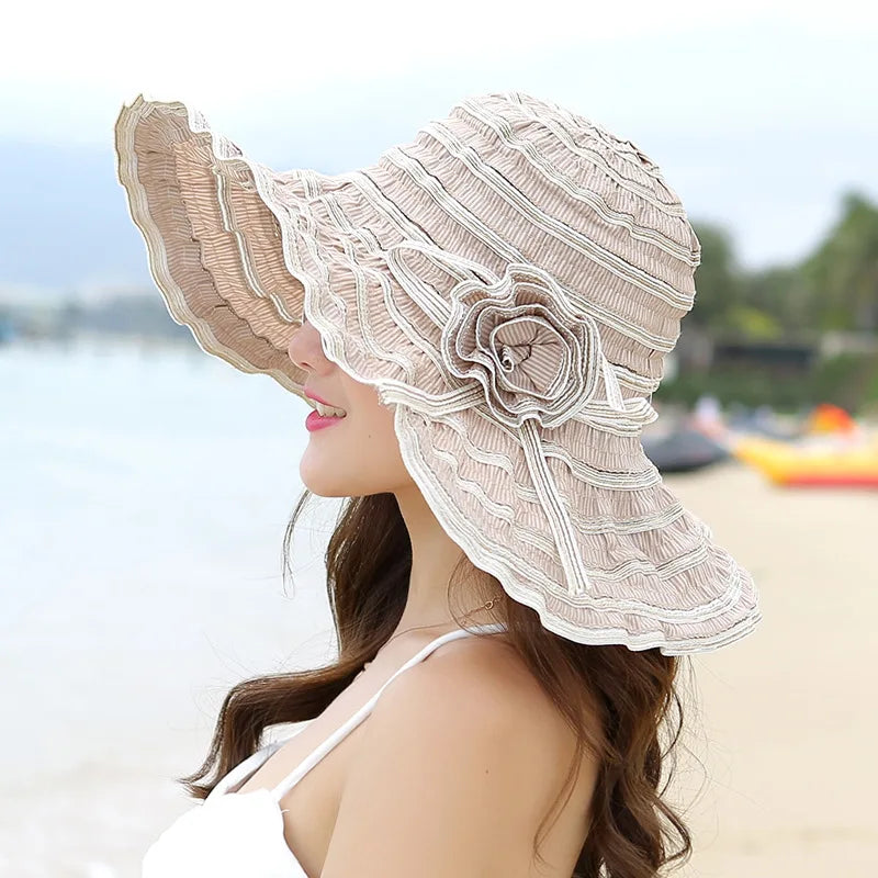 Busan Floral Packable Sun Hat