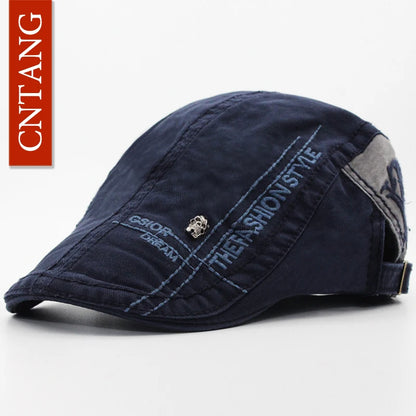 Cotton Button-Top Ivy Cap | Traditional Gentleman's Flat Cap | Urban Caps NZ