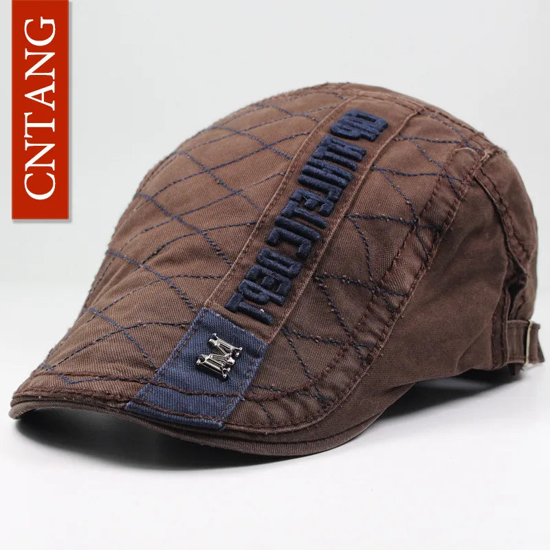 Designer Cotton Letter Buckle Ivy Cap | Retro Flat Cap | Urban Caps NZ