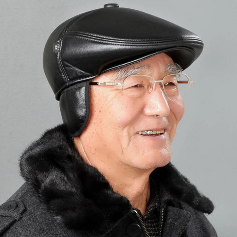 Chartres Leather Ivy Cap