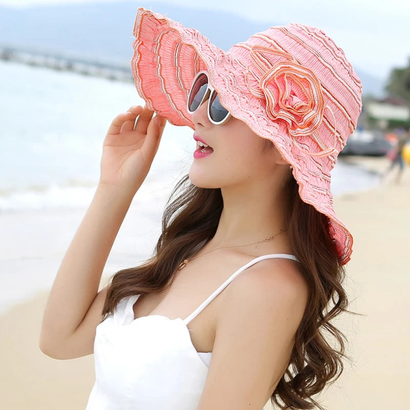 Busan Floral Packable Sun Hat