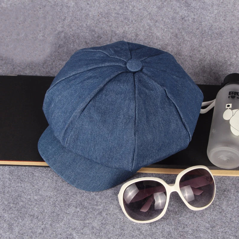 Dartmoor Western Denim Flat Cap