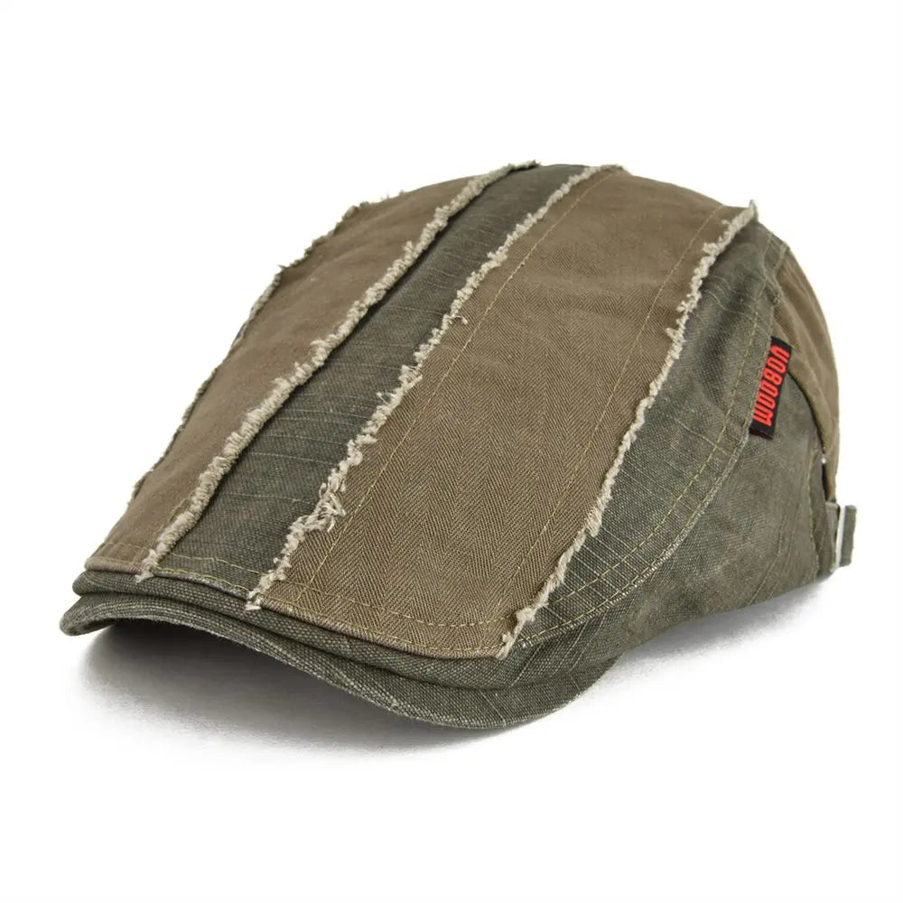 The Ashford | Men's Distressed Cotton Flat Cap | Urban Caps NZ