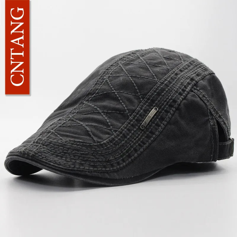 Cotton Button-Top Ivy Cap | Classic Country Flat Hat | Urban Caps NZ
