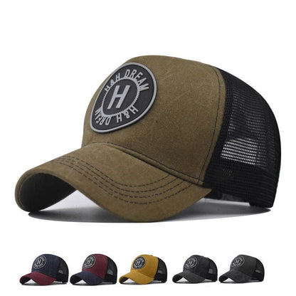 H&H Dream Cotton Trucker Cap - Classic Cotton Trucker Cap With Clean Casual Style