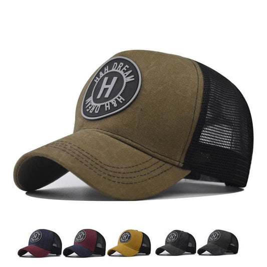 H&H Dream Cotton Trucker Cap - Classic Cotton Trucker Cap With Clean Casual Style