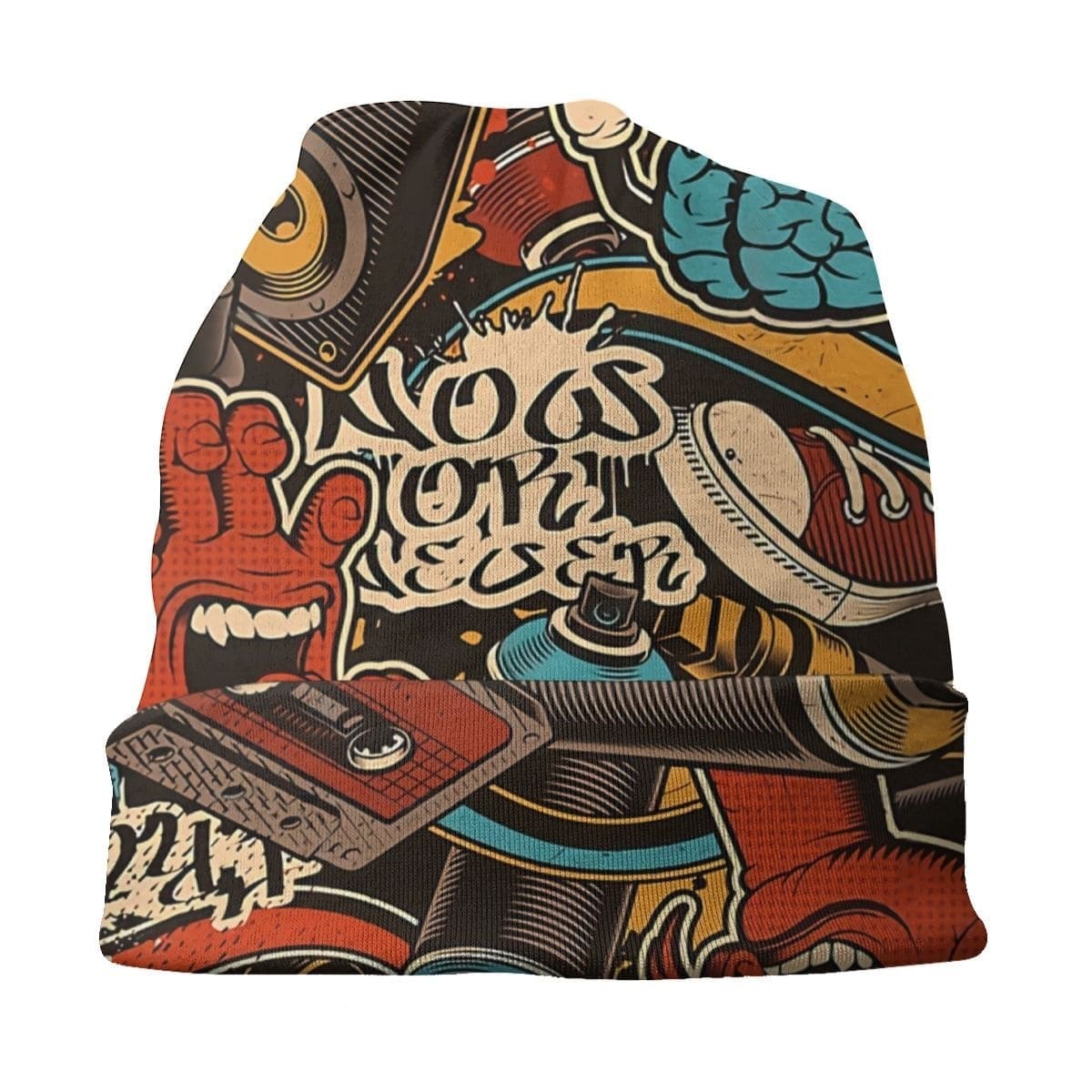 H&H Urban Graffiti Beanie With Streetwear Pattern - Urban Caps