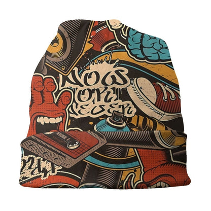 H&H Urban Graffiti Beanie With Streetwear Pattern - Urban Caps