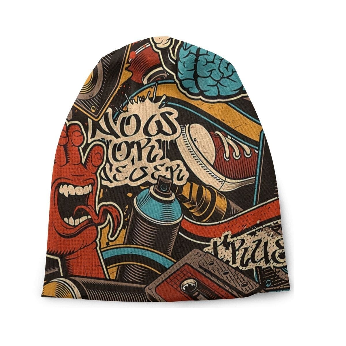 H&H Urban Graffiti Beanie With Streetwear Pattern - Urban Caps