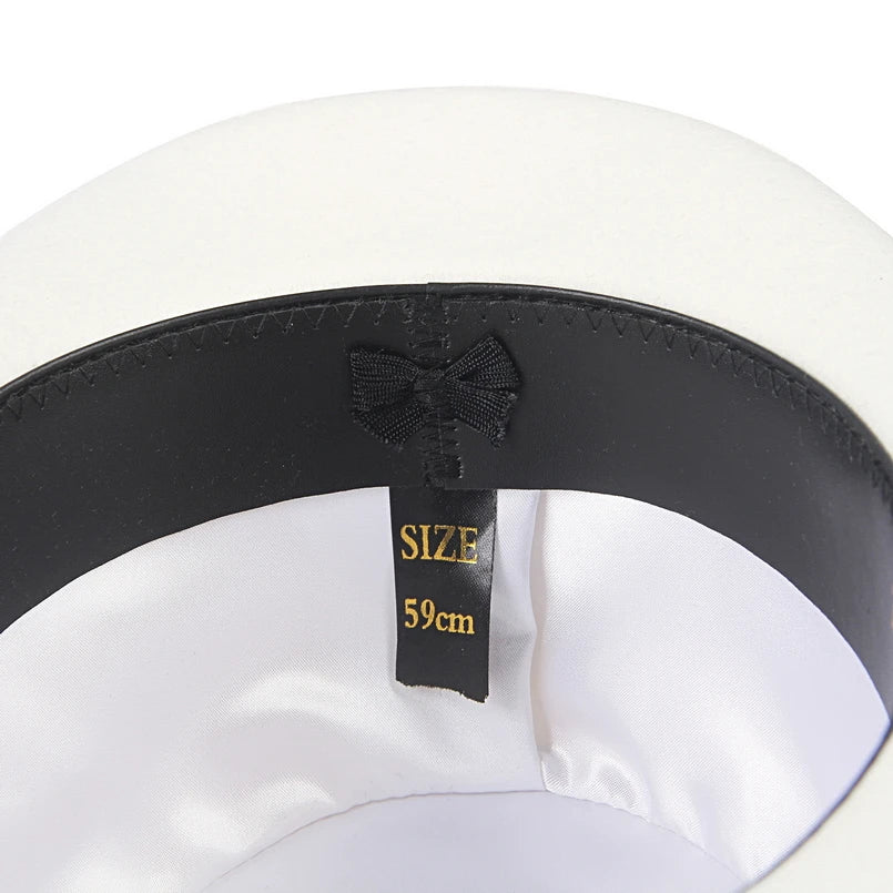 Mayfair Blanc Wool Bowler Hat | Premium 100% Wool Derby Hat