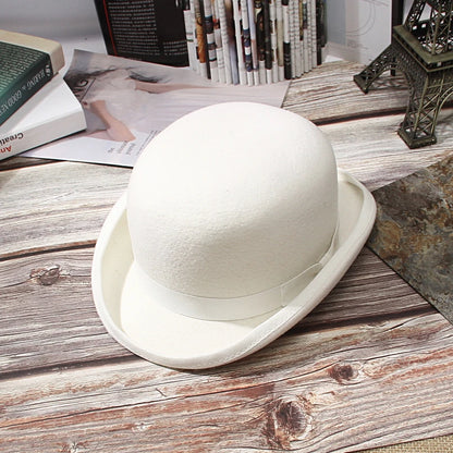 Mayfair Blanc Wool Bowler Hat | Premium 100% Wool Derby Hat