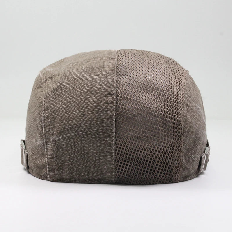Cotton Mesh Patchwork Ivy Cap | Summer Flat Cap | Urban Caps NZ