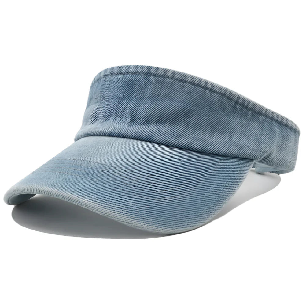 Hagen Denim Visor – Cotton Adjustable Sun Protection Hat