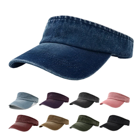 Hagen Denim Visor – Cotton Adjustable Sun Protection Hat