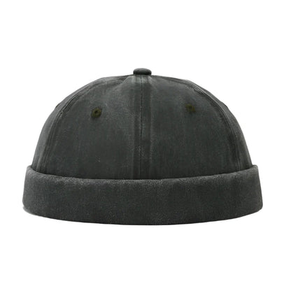 Harlem Washed Cotton Docker Cap - Casual Washed Cotton Cap For Relaxed Streetwear