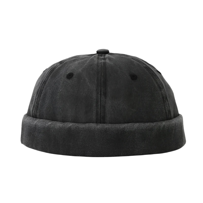 Harlem Washed Cotton Docker Cap - Casual Washed Cotton Cap For Relaxed Streetwear