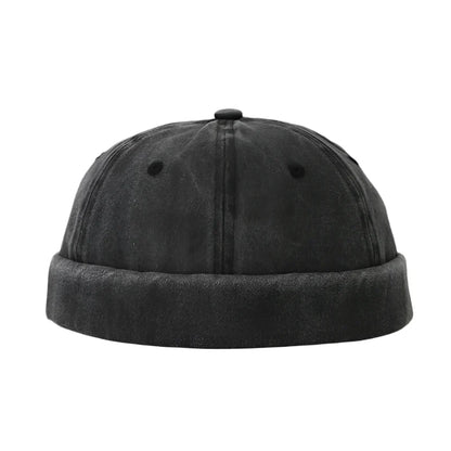 Harlem Washed Cotton Docker Cap - Casual Washed Cotton Cap For Relaxed Streetwear