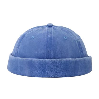 Harlem Washed Cotton Docker Cap - Casual Washed Cotton Cap For Relaxed Streetwear