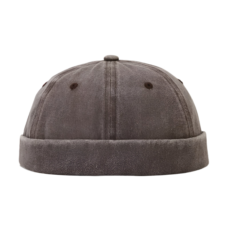 Harlem Washed Cotton Docker Cap - Casual Washed Cotton Cap For Relaxed Streetwear